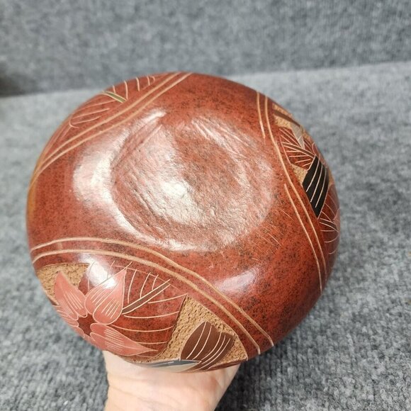 Costa Rica Toucan Hummingbird butterfly Ceramic Vase Folk Art Pottery - Picture 9 of 15